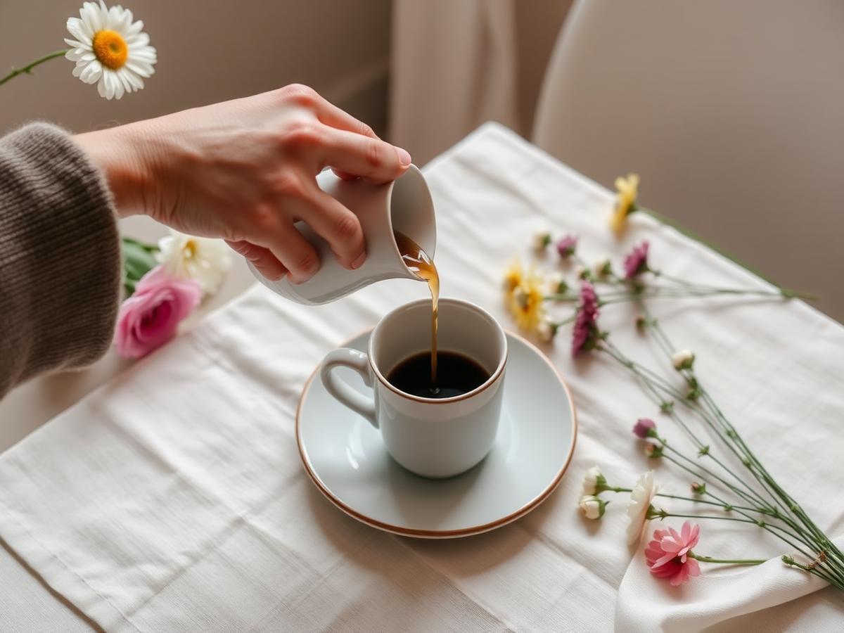 Coffee being poured